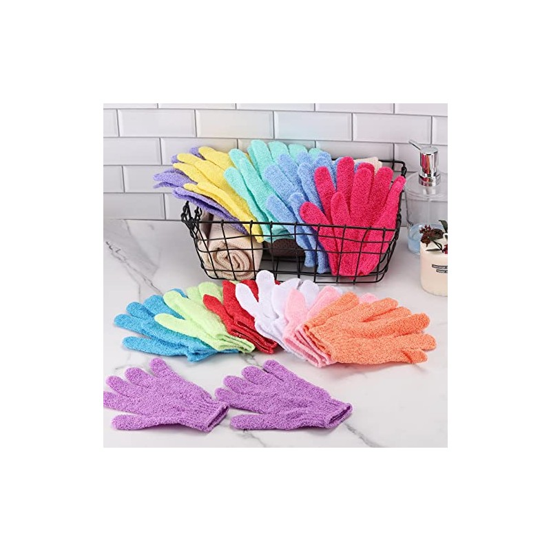 Btyms Pcs Shower Exfoliating Gloves Hand Glove Body Scrubber Loofah
