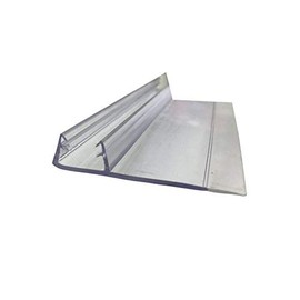 Gordon Glass® Universal Shower Door Polycarbonate U-Channel with 90 Degree Vinyl Fin Seal for 5/16" and 3/8" Glass - 73" Long