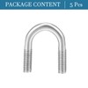 QUARKZMAN 0.67 Inch U-Bolts x 5 Pieces Round Stainless Steel