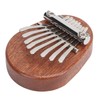 8 Tone Kalimba Thumb Piano C Key Mini Portable Mahogany