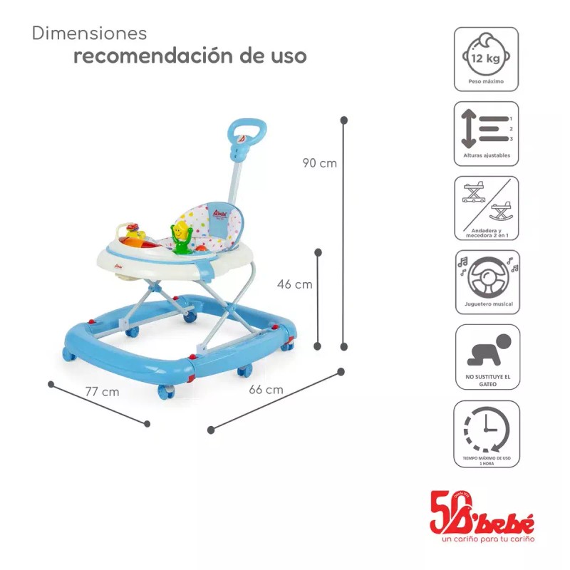 D'bebé D´bebe Andadera Mecedora Rocking Star 2 En 1 Color