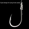 1000PCS Fishhooks Fish Hooks with Barbs 10 Sizes Carbon Steel