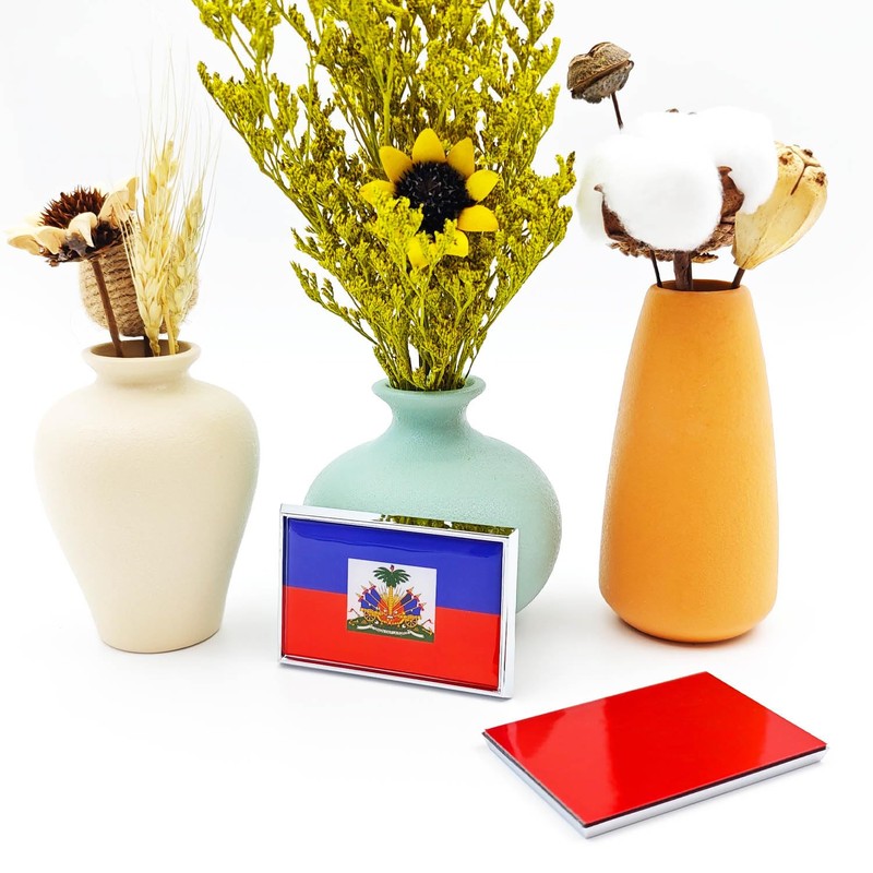 Perdecor Haiti Flag Sticker Emblem Haitian Decal Car Chrome Flags,