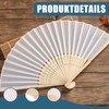 Pack of 12 White Hand Fan Sturdy Hand Fan Foldable