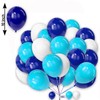 Round Balloons 25 Pack 10 Inch White Aqua and Blue