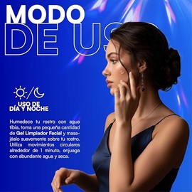 MIST JEWEL Gel limpiador facial hidratante con Ácido hialurónico + Vitamina C + Aloe vera + Ácido cítrico | Jabón dermolimpiador para la cara uso de d