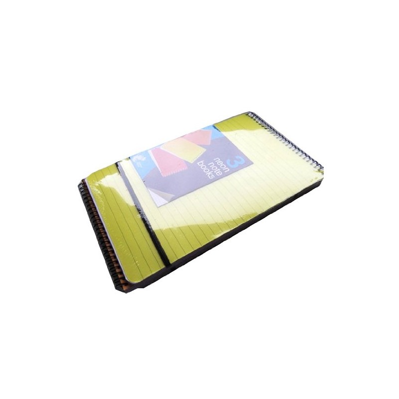 Neon Notebooks - Pack of 3 - Size 210mm X