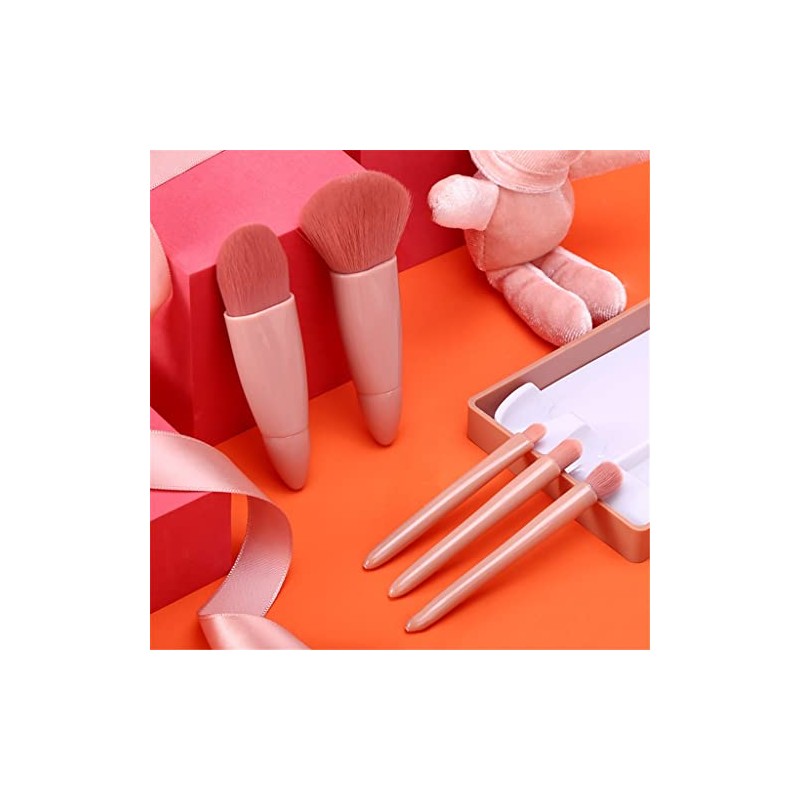 Pinceles de maquillaje Conjunto 5pcs Multi-Function con espejo suave pelo