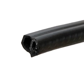Door rubber strip small Bulb 9/16" Bulb diameter x 0.039"-9/64" x 35/64" U height (15 Feet)