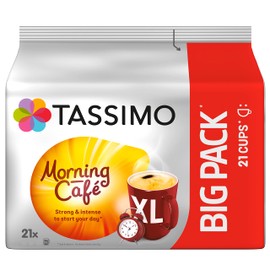 Tassimo Morning Café XL, 21 Coffee Capsules in Big Pack for 21 Drinks