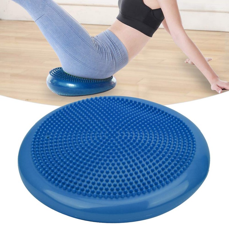 Thickened Yoga Inflatable Cushion, Wobble Cushion Trainer, Exercise Balance Pad