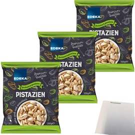 usy Bundle for Edeka Pistachio Roasted and Salted Pack of 3 (3 x 150 g Pack) + usy Block