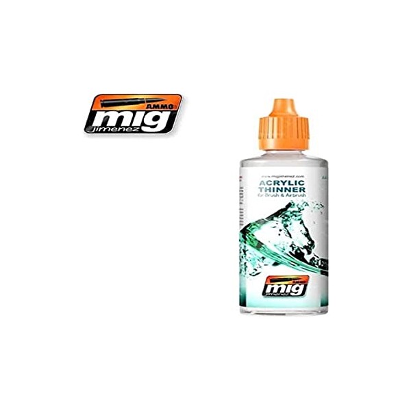 Ammo MIG-2000 Acrylic Auxiliary Thinner, Multicolour, 60 ml (Pack of