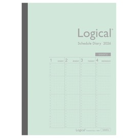 【2026 Fiscal Year Edition Hand-held Diary】 Nakabayashi Logical Diary 2026 Weekly Vertical B / A5 / Green NS-A503-26BG【PT1】