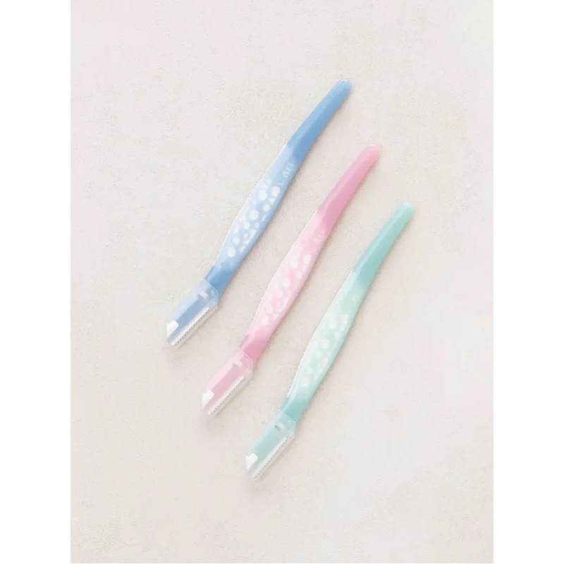 DAISO Kaijirushi Women's CAN Eyebrow Razor 3-Pack