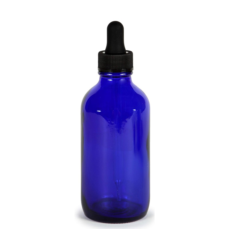 Vivaplex, Cobalt Blue, 4 oz Glass Bottles, with Glass Eye