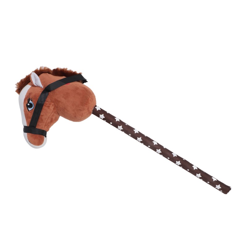 70cm Height Plush Horse Stick Toy Cute Expression 2 Sound