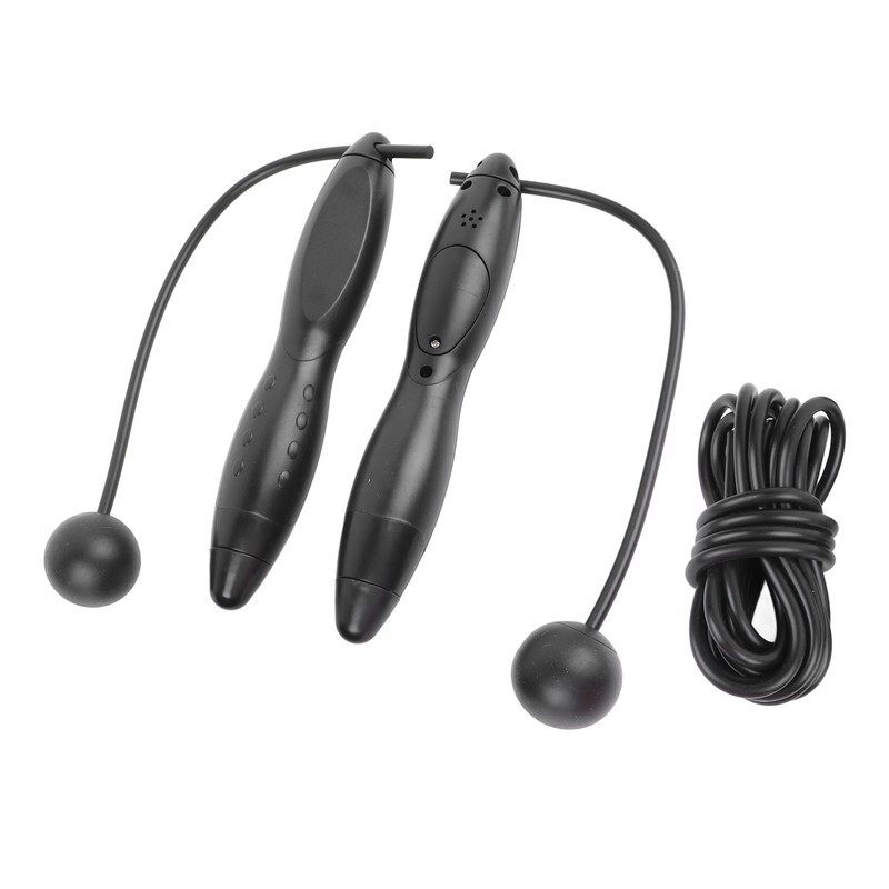 Black Smart Electronic Jump Rope with Counting Function Adult Fitness
