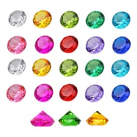 Dtoterul Glitter Stones Large 150 Pieces Plastic Diamonds Large Acrylic Diamonds Colourful Decorative Diamonds Acrylic Crystal Diamond Crystals Transparent Crystal Stones Decoration Large