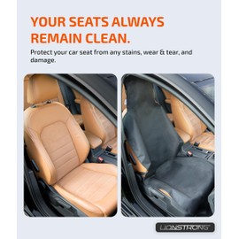 LIONSTRONG® Car Seat Covers for Cars [Waterproof] - Waterproof Seat Covers After Gym Dirt Resistent - Washable Automotive Seat Covers - Car Sweat Towel Seat Cover - Universal