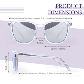 SIPHEW Oversized Square Sunglasses for Women|Lightweight Fashion Sunglasses 100% UV400 Protection|Trendy Mirrored Shade