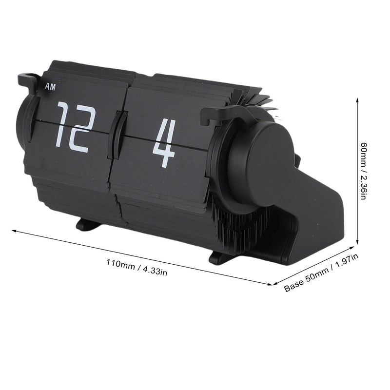 Automatic Flip Calendar Clock, Retro Mechanical Digital Desk Alarm Clock,