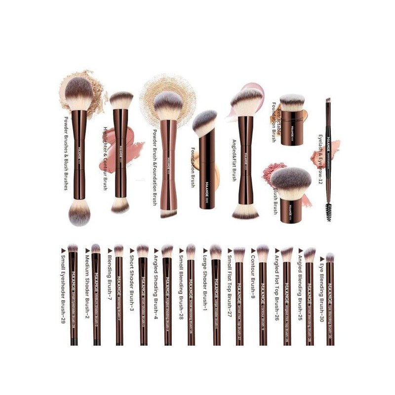 MAANGE 20 PCS 메이크업 브러시 세트 리퀴드 화장품 파우더 컨실러