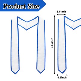 Graduation Stole, Graduation Stole Class of 2024, 69" Graduation Sash, Stoles for Graduation 2024, Graduation Sash Class of 2024, Graduation Gown Accessory Unisex Adult Plain Graduate Honor Stole