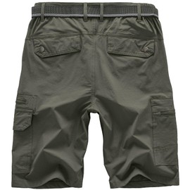 Jessie Kidden Men's Cargo Hiking Shorts Outdoor Lightweight Quick-Dry Tactical Walking Climbing Fishing Short with Zipper Pockets #6222-Army Green-40