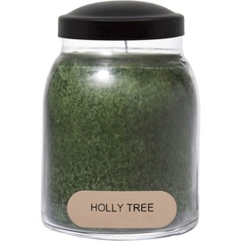 A Cheerful Giver - Holly Tree Baby Scented Glass Jar Candle (6oz) with Lid & True to Life Fragrance Made in USA