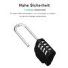 ZHEGE Number Padlock, Long Shackle, Large Combination Locks, 4-Digit Lock