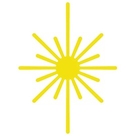 Compass Tribal Rose Nautical Star Vinyl Decal Sticker (CS-07) (Yellow, 7 inches x 5.25 inches)