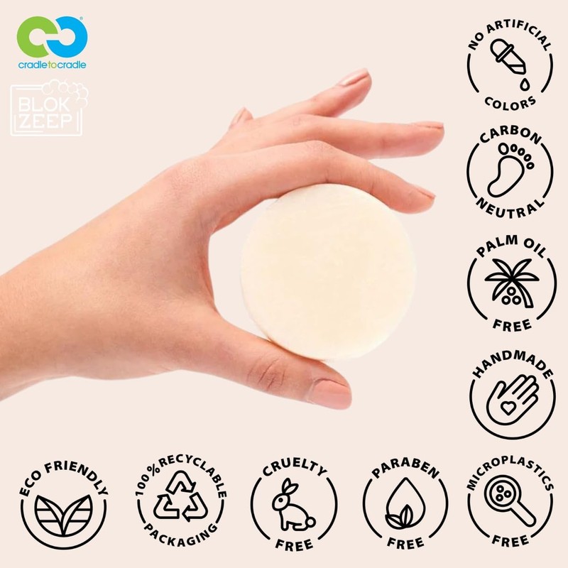 Solid Shampoo Paraben and Sulphate Free Natural Vegan Eco Friendly