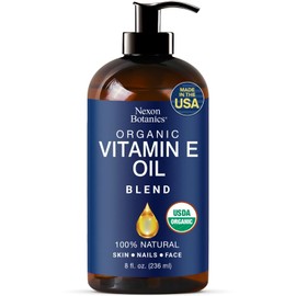 Nexon Botanics Organic Vitamin E Oil Blend 8 fl oz - Made from Pure, Natural Oils for Skin, Scars & Face - Aceite de Vitamina E