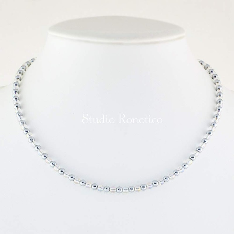 Ronotico jnk-31 Magnetic Necklace, Stylish, Unisex, Rainbow Aura Crystal, Natural