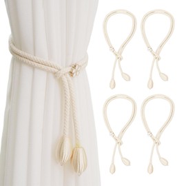 4 Pieces Of Small Flower Curtain Straps, Adjustable Curtain Straps, Curtain Fixing Bundlings, Curtain Accessories