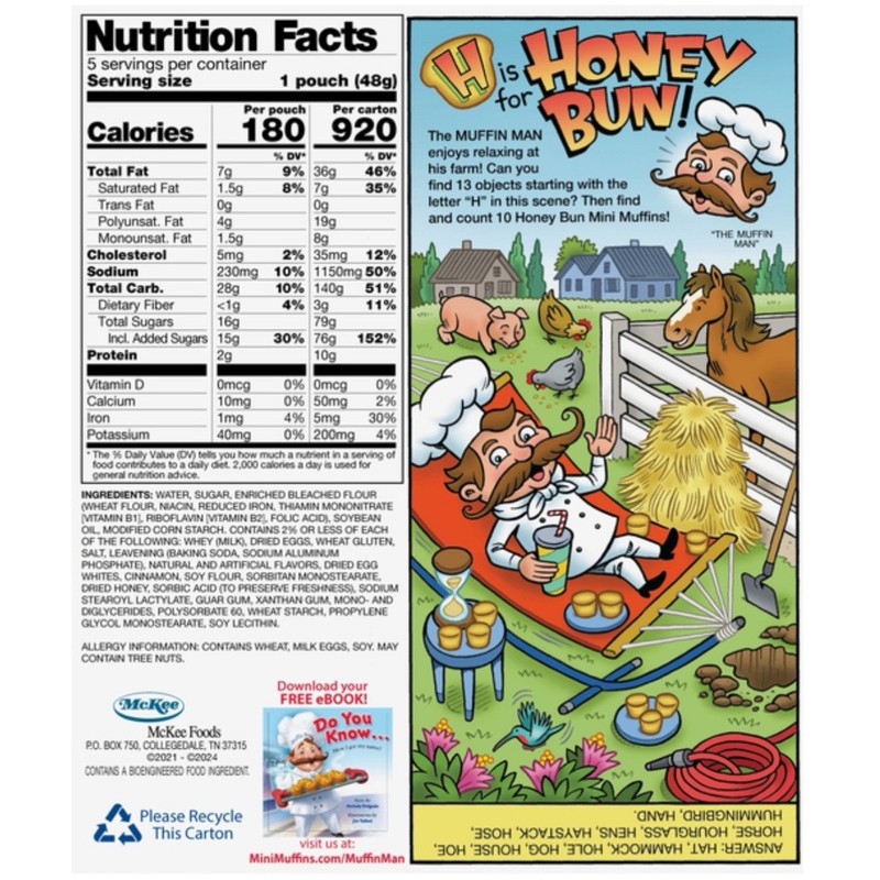 Little Debbie 🔘 New Little Debbie Mini Muffins Honey Bun