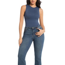 MELVARA Backless Shapewear for Women Tummy Control Bodysuit – Seamless Backless Body Shaper with Free Silicone Pasties (Blue, 3XL)