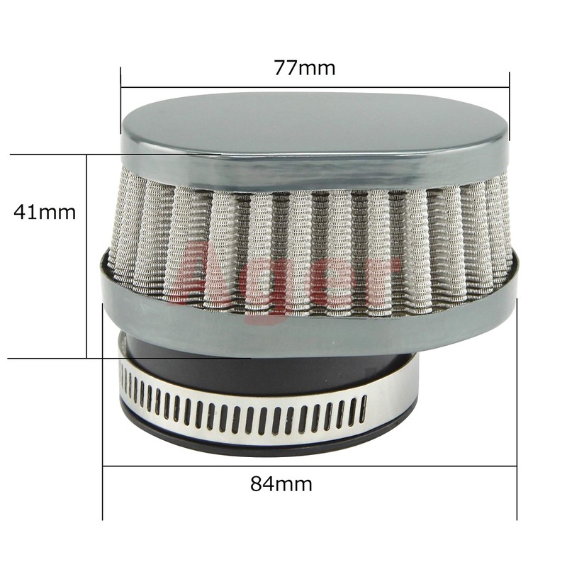 Ager Oval Power Filter Short Gun Metal x Stainless Steel