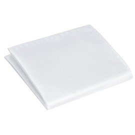 URAQT Pocket Square Plain Men's Pocket Square Holder Pre-Folded Fabric Handkerchiefs Men's Pochette Pocket Square Size 22 x 22 cm, #B-22 x 22 cm (white)