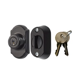 Ideal Security Model 703 Keyed Deadbolt for Storm and Screen Doors, Black