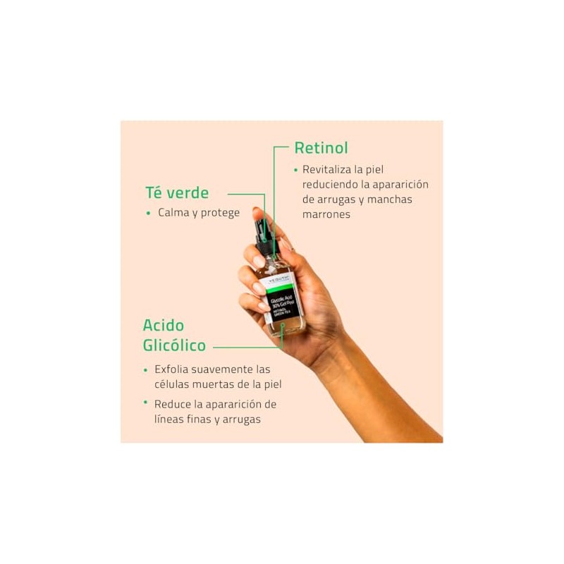 YEOUTH Acido Glicolico Peeling Facial para la Car, Exfoliante Químico