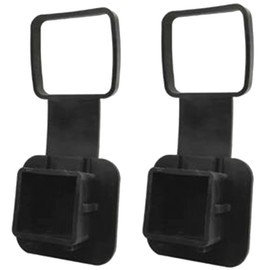 Rubber Trailer Hitch Covers, Fit for 2 Inches Receiver Tubes Durable Anti-Loss Trailer Hitch Plug Caps-Black
