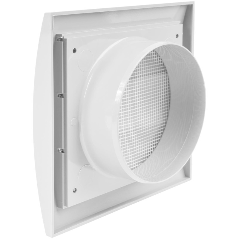 White Exhaust Hood Vent 4'' Inch with Built-in Pest Guard