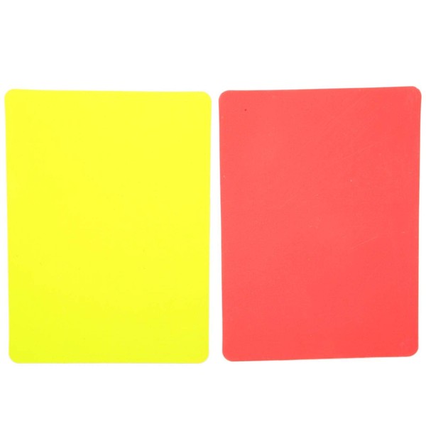Brrnoo Carte rouge et jaune, 1 jeu de cartes rouges et jaunes pour arbitre - Outil robuste pour les matchs de football et autres sports