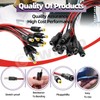 Swpeet 10 Pairs 2.1mm x 5.5mm Male Female 18AWG 12V