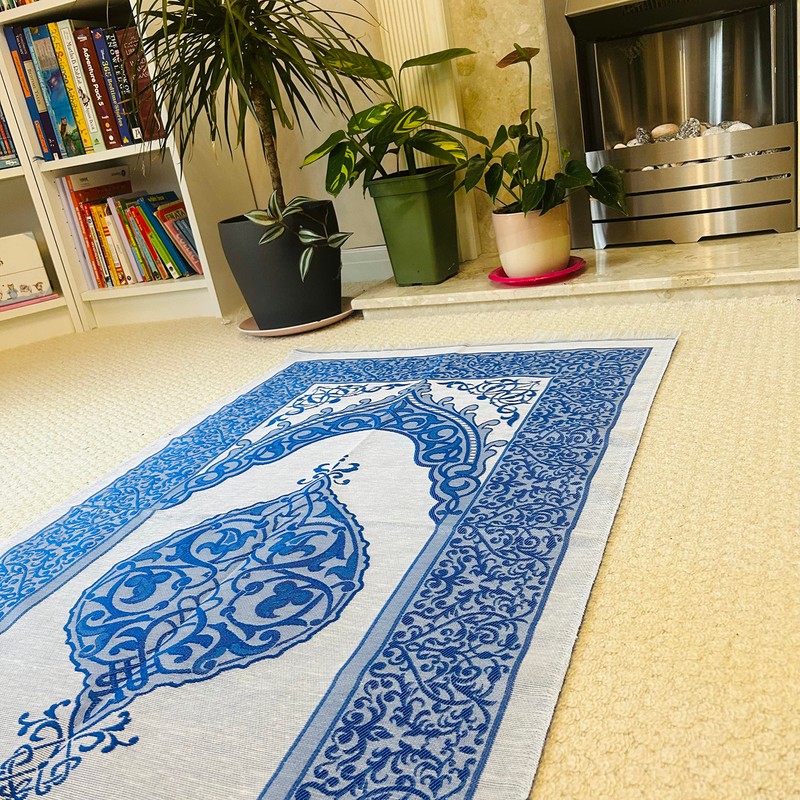 bazachi Mihrab Taffeta Ottoman Prayer Mat/Rug - Made In Turkey