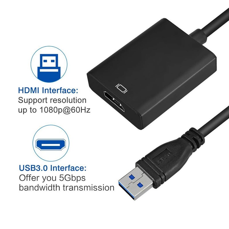 USB 3.0 to HDMI Adapter, HD 1080P Video Converter USB