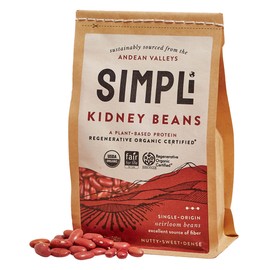 SIMPLi Regenerative Organic Certified Kidney Beans, Organic Red Kidney Beans High in Fiber and Plant-Based Protein, Rich in Iron and Antioxidants for Immune Support, 12 oz