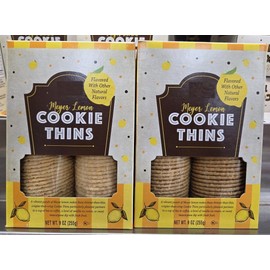 Trader Joe Mayer Lemon Cookies Thins 9oz 255g (2 Boxes)